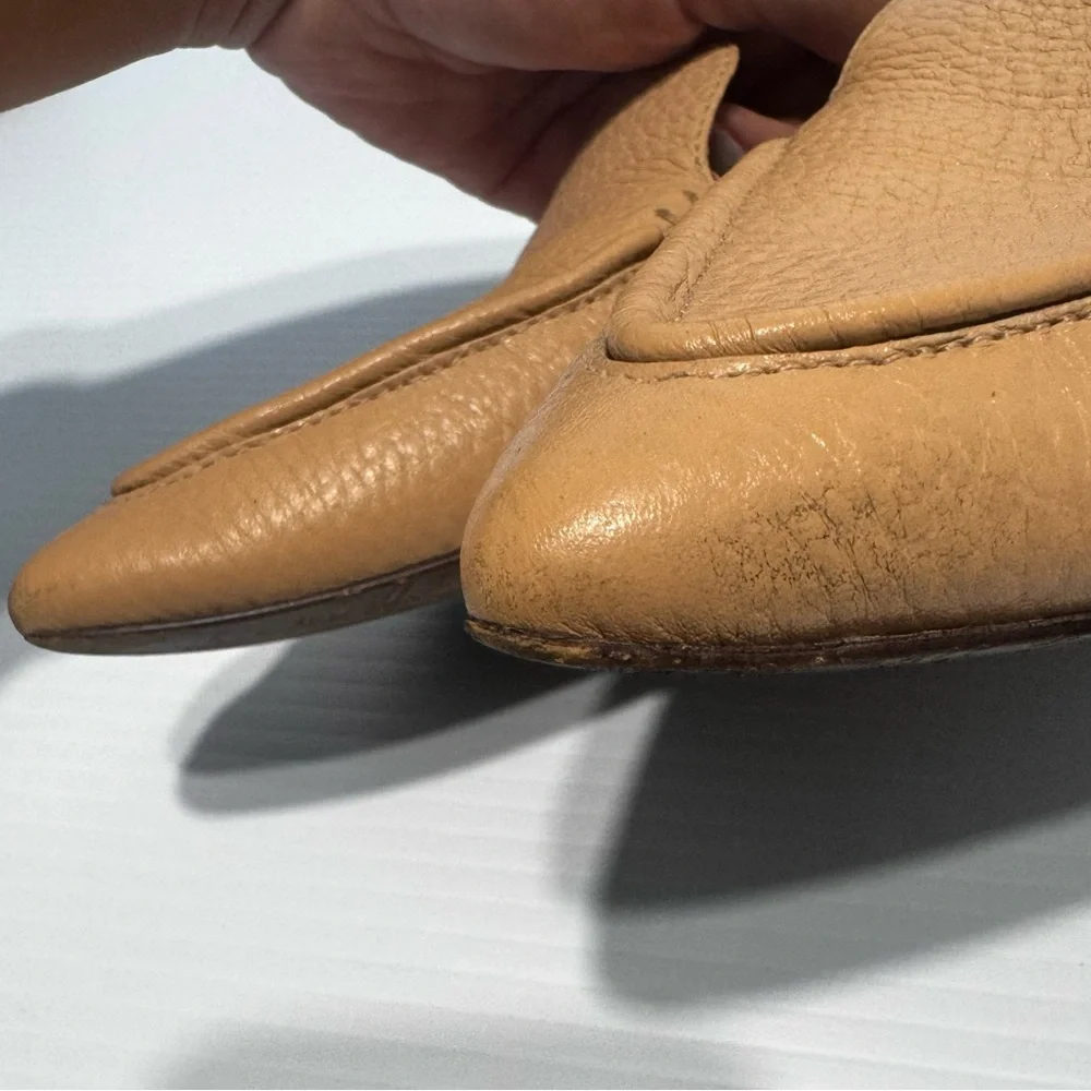 Vionic Noah Tan Leather Pointy Toes Flats Size 7.5 - Picture 7 of 16